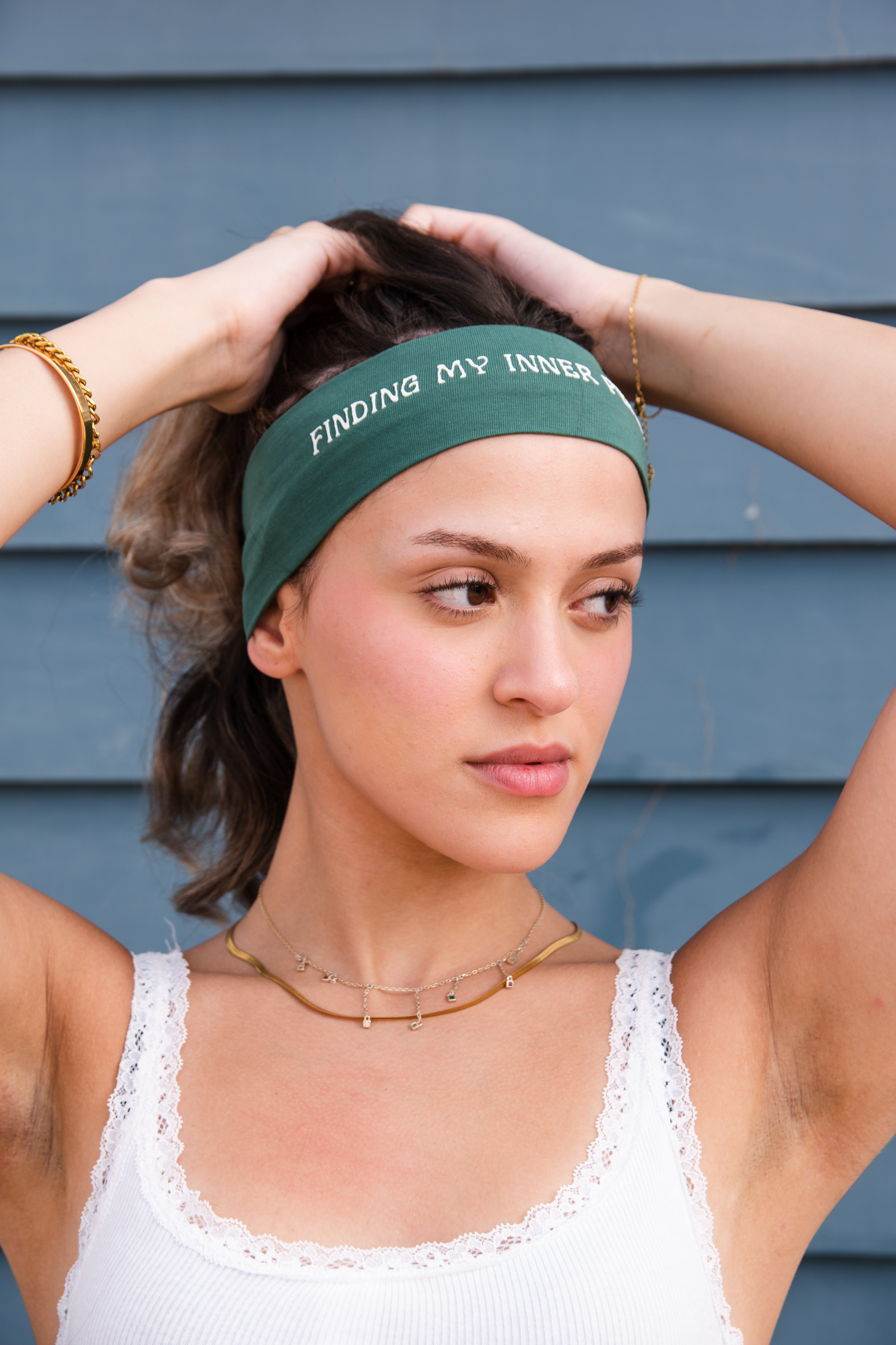 FIP Dark Green Thin Headband