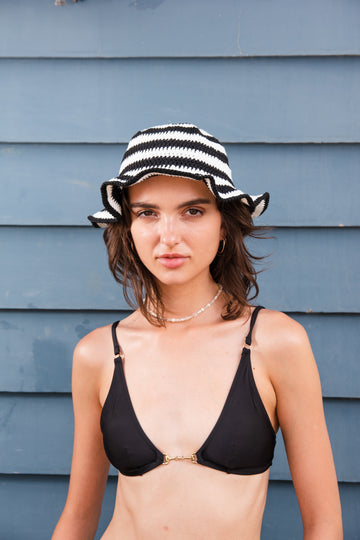 Zebra Crochet Bucket Hat