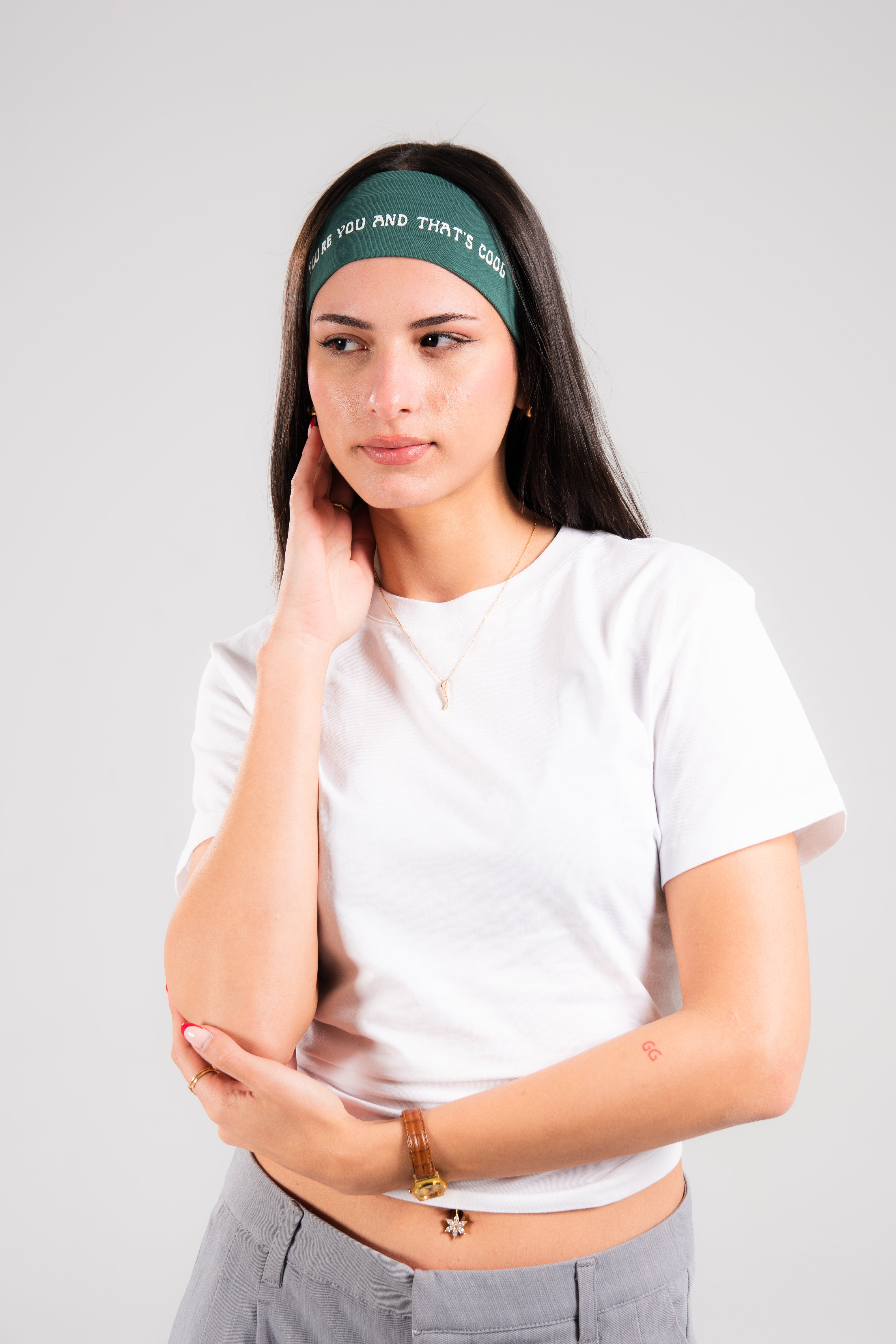 YRY Dark Green Thin Headband