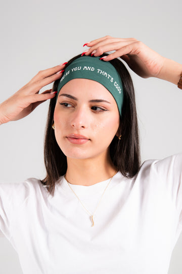 YRY Dark Green Thin Headband