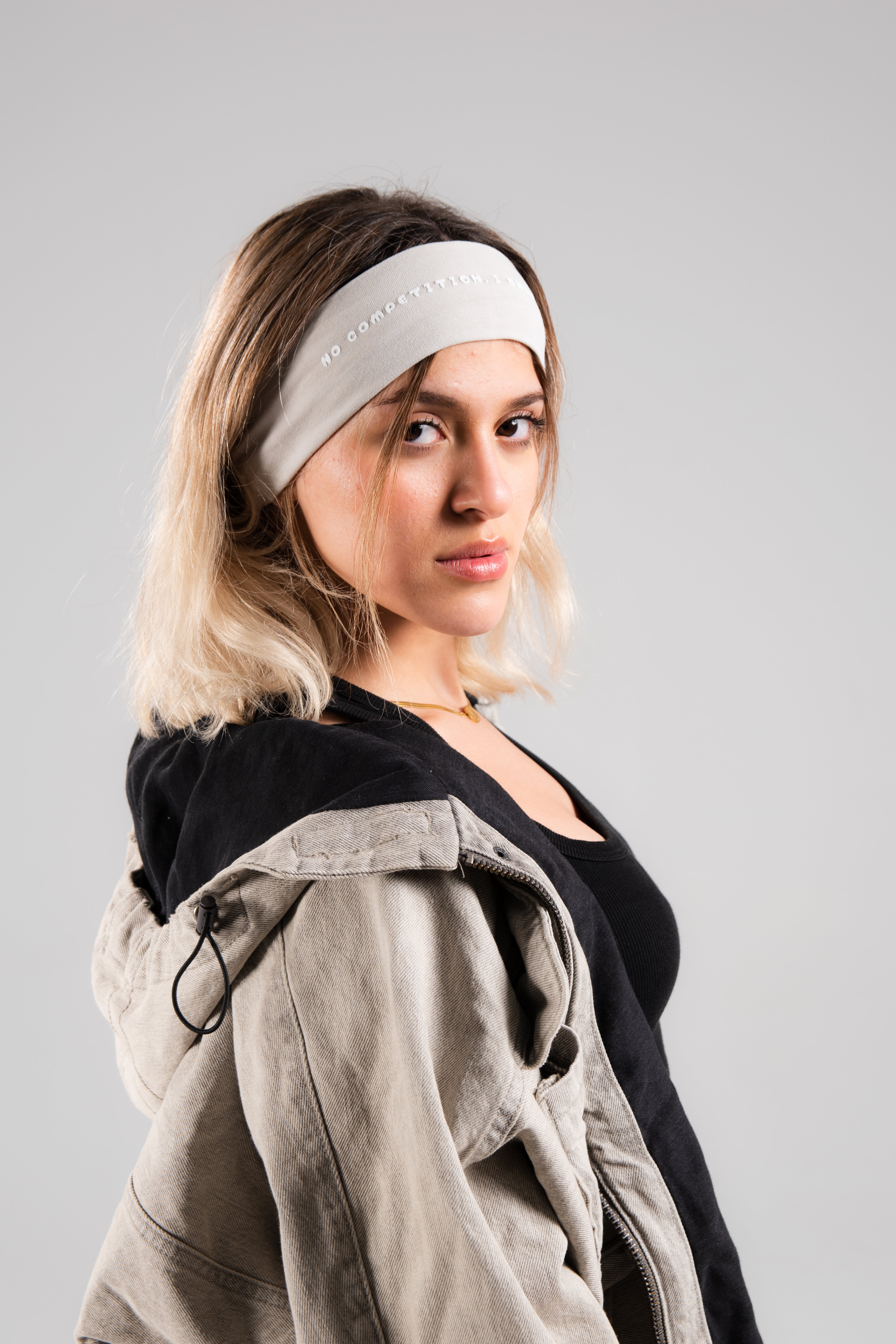 NC Mushroom Grey Thin Headband