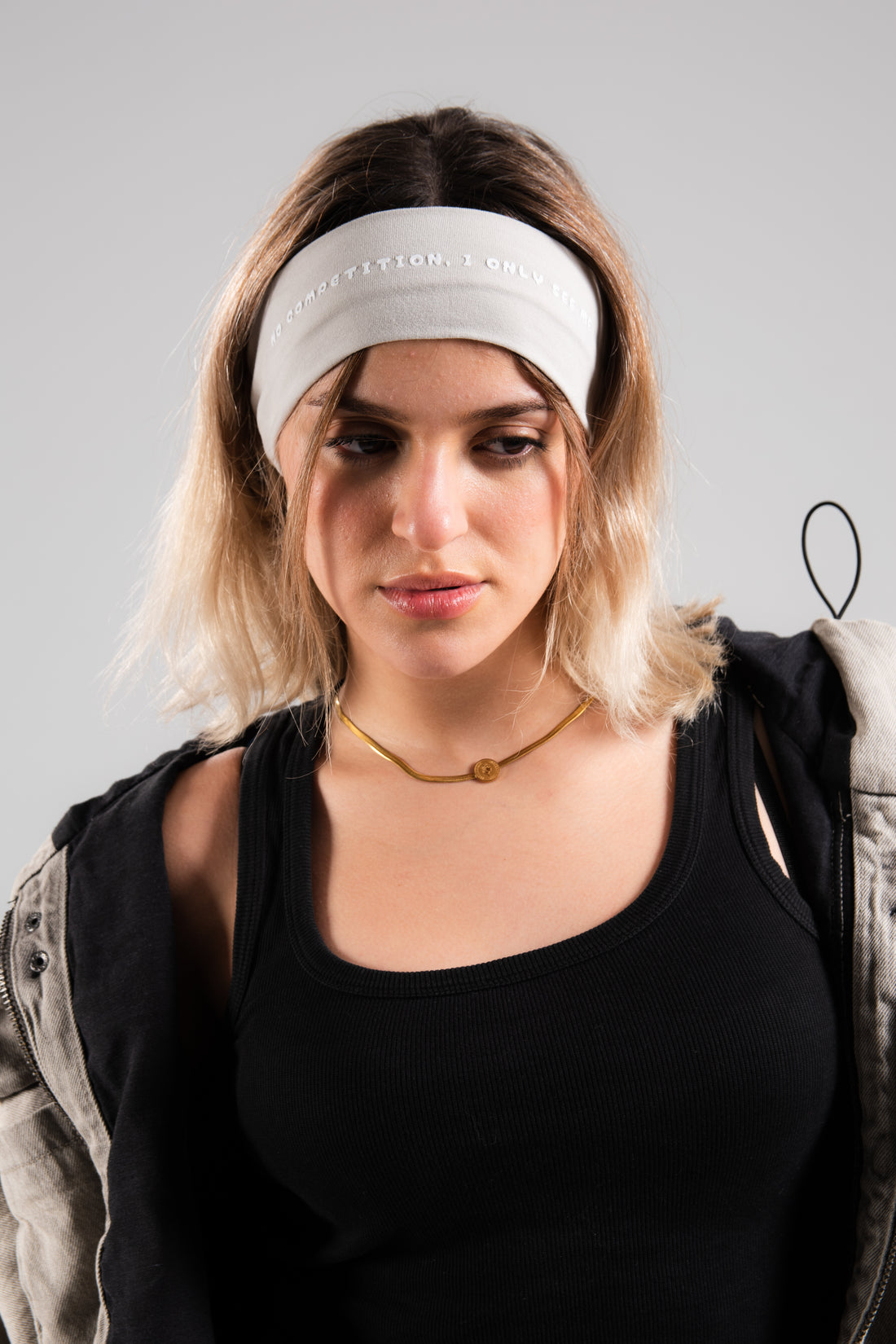 NC Mushroom Grey Thin Headband