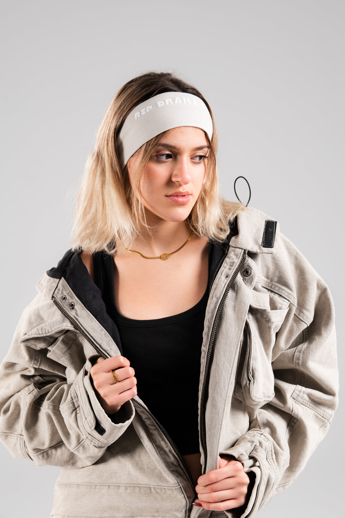 RIP Mushroom Grey Headband