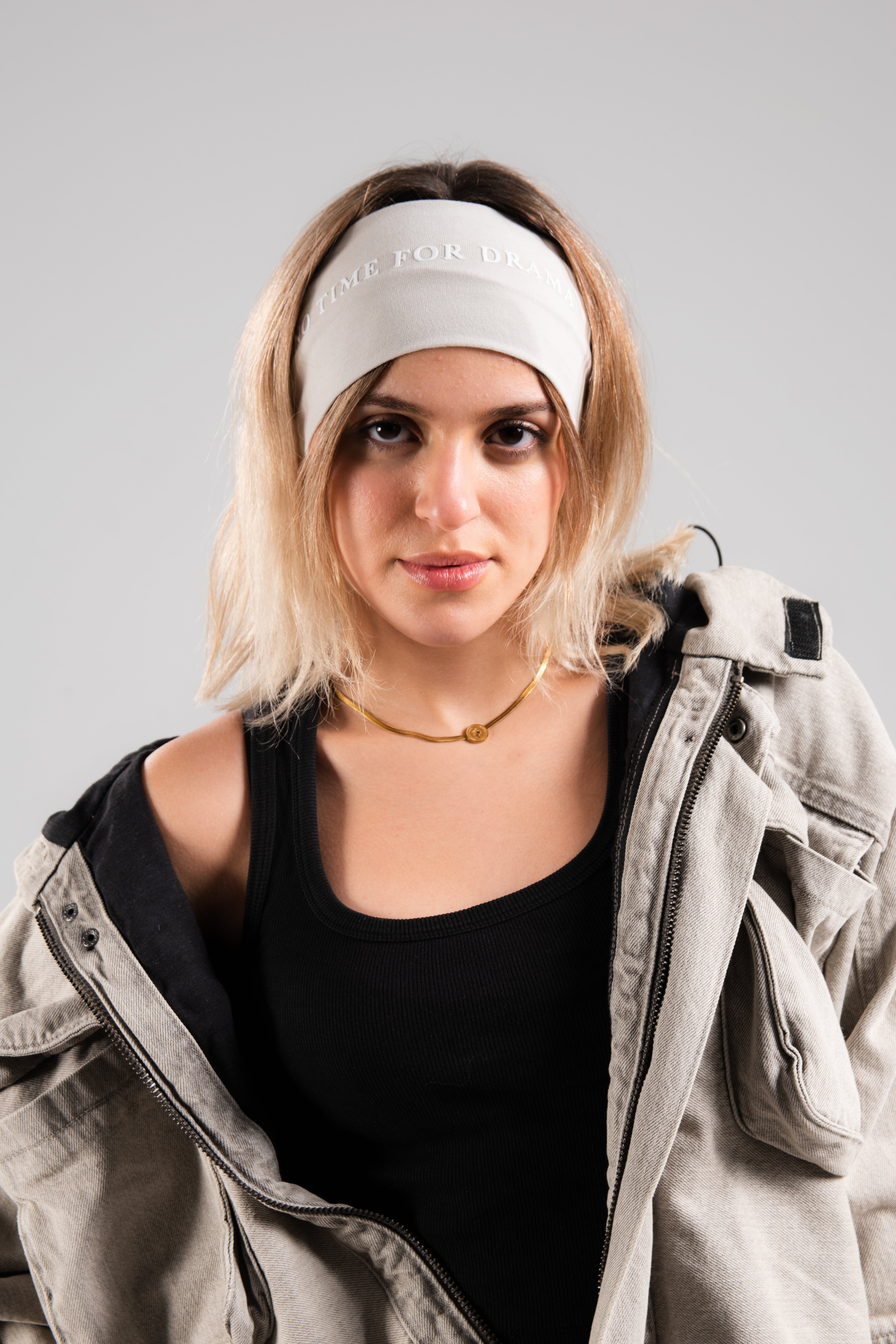 NTFD Mushroom Grey Thick Headband